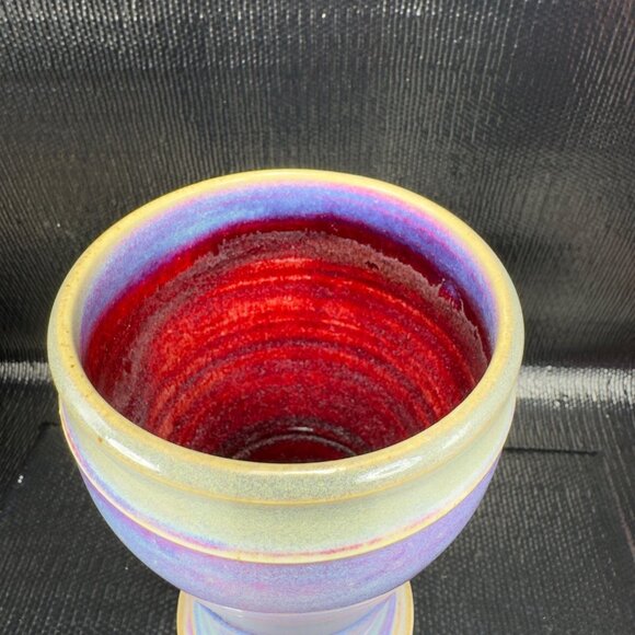 Hand Made Stoneware Tall Coffee Mug Cup Beer Cup Mug Artist Signed Vase Vessel - Picture 6 of 12